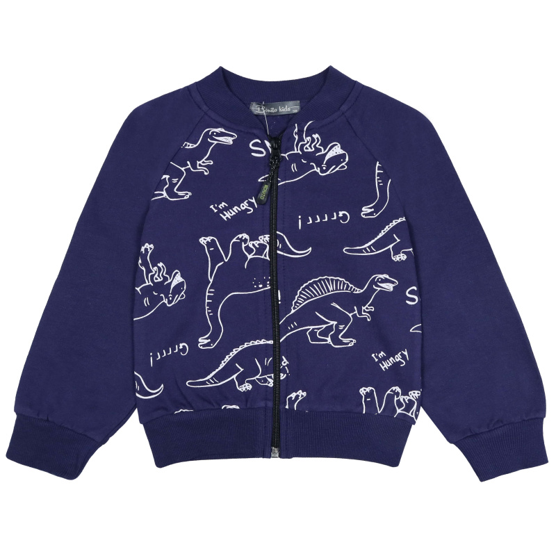 картинка БГ_ЧЗ Бомбер для мальчика 3-7 лет 100% хлопок BONITO KIDS/BK1795B(07-24)(ЧЗ)/уп.5шт./меш.300шт. от BonitoKids