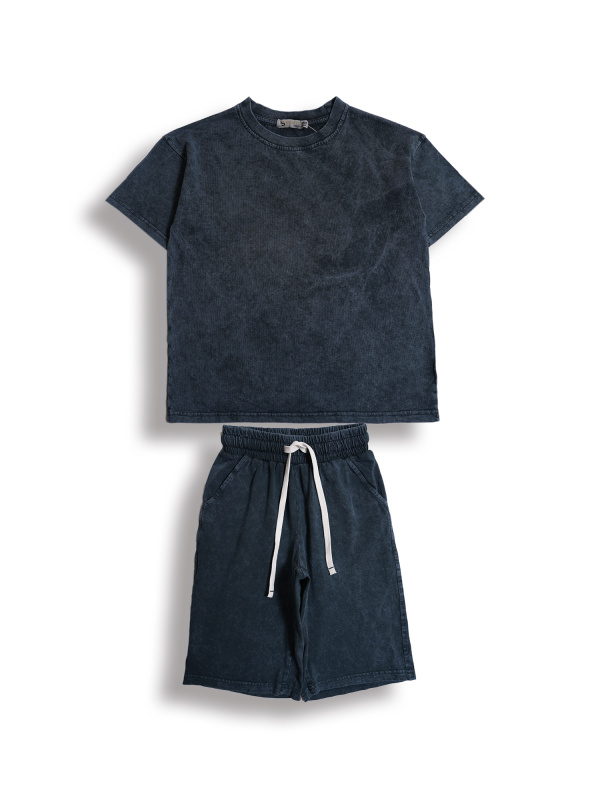 картинка ЧЗ Комплект для мальчика (футболка и шорты) 8-12 лет 100% х/б BONITO KIDS/OP1948(ЧЗ)/уп.5шт./меш.200 шт. от BonitoKids