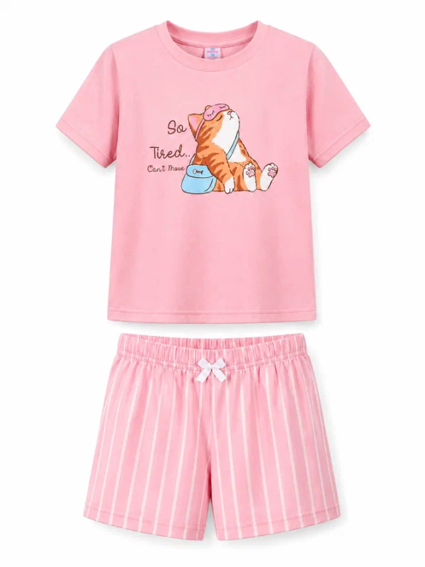 картинка БГ_ЧЗ Пижама для девочки 10-14 лет 100% хлопок BONITO KIDS/BK1823PD(ЧЗ)/уп.5шт./меш.200шт.  от BonitoKids