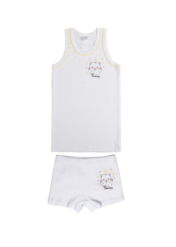 картинка Комплект для девочки (майка, трусы) 7-11 лет BONITO KIDS/BK1469MT(01-22)/уп.5шт./меш.450шт. от BonitoKids