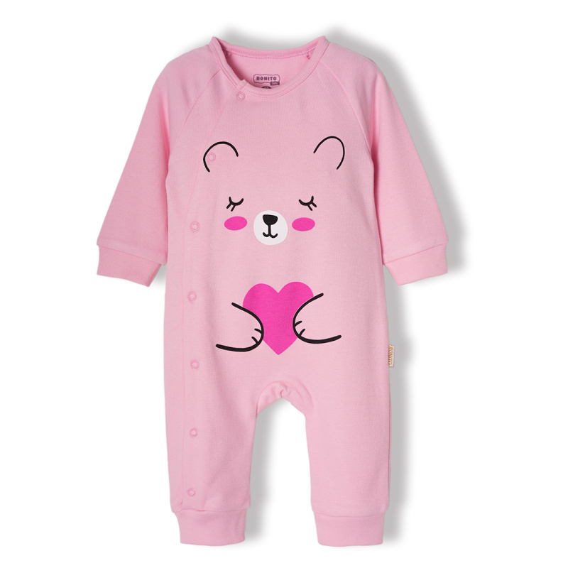 картинка ЧЗ Комбинезон для новорожденных 100% х/б 68-86 см BONITO KIDS/OP1495(ЧЗ)/уп.4шт./меш.360шт. от BonitoKids