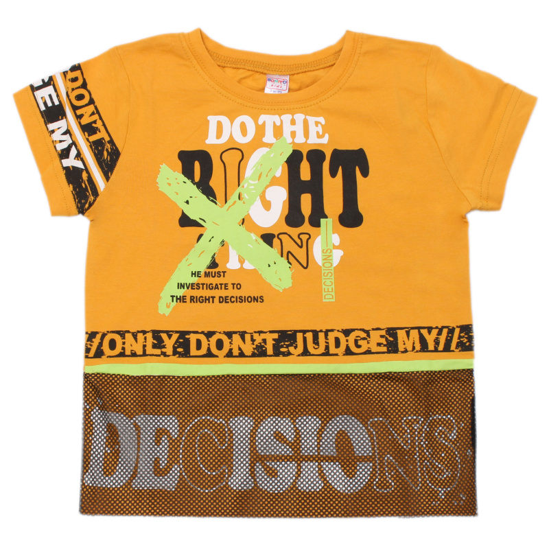 картинка ЧЗ Футболка для мальчика 3-7 лет 100% хлопок BONITO KIDS/OP1390/уп.5шт./меш.625шт. от BonitoKids