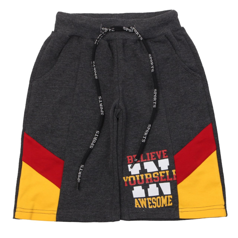 картинка ЧЗ Шорты для мальчика 3-7 лет 65% хлопок, 27% полиэстер, 8% эластан BONITO KIDS/OP1415(ЧЗ)/уп.5шт./меш.360шт. от BonitoKids