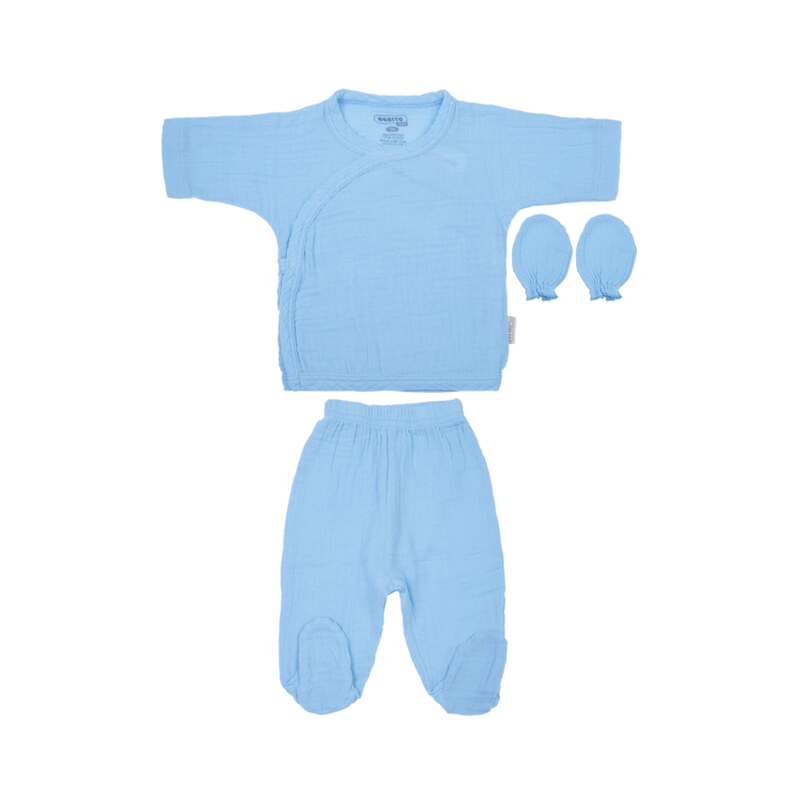 картинка Комплект для новорожденных (распашонка, ползунки, рукавички) 56-68 см 100% хлопок BONITO KIDS/OP1801/уп.3шт./меш.360шт. от BonitoKids