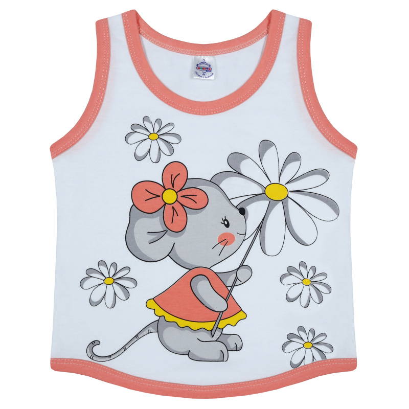 картинка БГ Майка для девочки 1-4 лет 100% хлопок BONITO KIDS/BK0029D(05-23)/уп.4шт./меш.1000шт. от BonitoKids