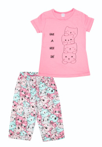 картинка БГ Пижама для девочек 3-7 лет 100% хлопок BONITO KIDS/BK1698PJ/уп.5шт./меш.425шт. от BonitoKids