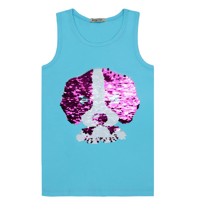 картинка БГ_ЧЗ Майка для девочки 8-12 лет 95% хлопок, 5% лайкра BONITO KIDS/BK1593M(ЧЗ)/уп.5шт./меш.500шт. от BonitoKids