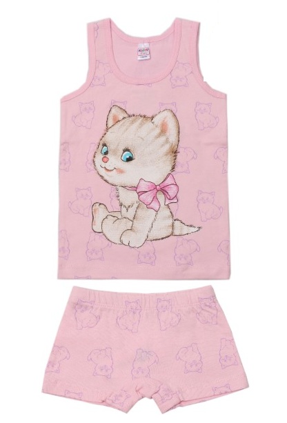 картинка ЧЗ Комплект для девочки  (майка,трусы) 3-7 лет BONITO KIDS/BK1681MT(01-22)/уп.5шт./меш.600шт. от BonitoKids