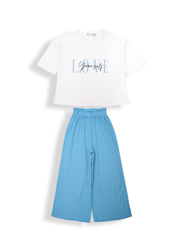 картинка ЧЗ Комплект для девочки (футболка и брюки) 8-12 лет 95% хлопок, 5% лайкра BONITO KIDS/OP1945(ЧЗ)/уп.5 шт./меш.150 шт. от BonitoKids