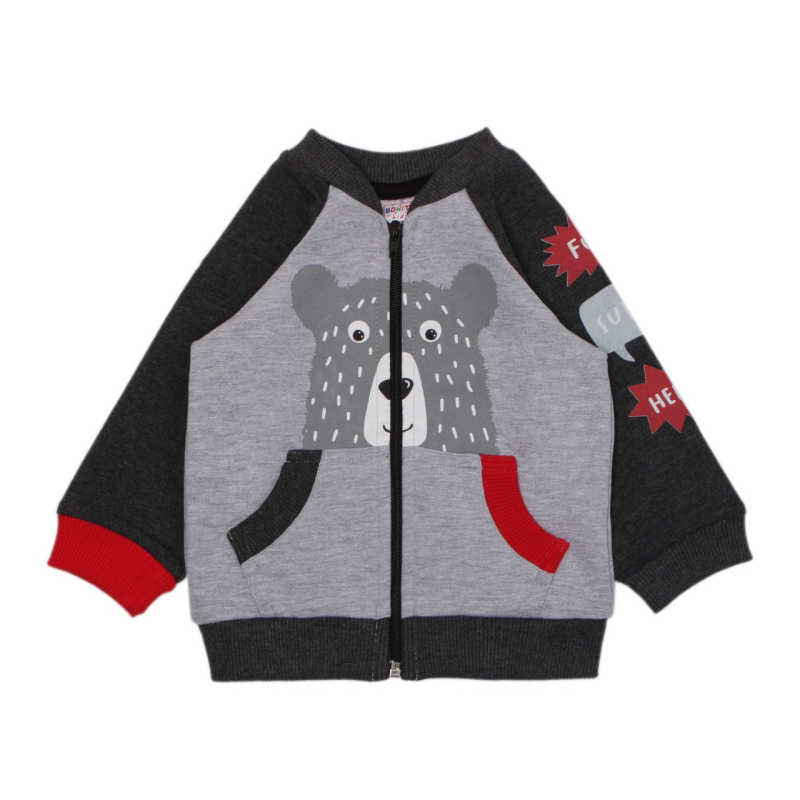 картинка ЧЗ Толстовка для детей 68-86 см BONITO KIDS/OP1210(ЧЗ)/уп.4шт./меш.320шт. от BonitoKids