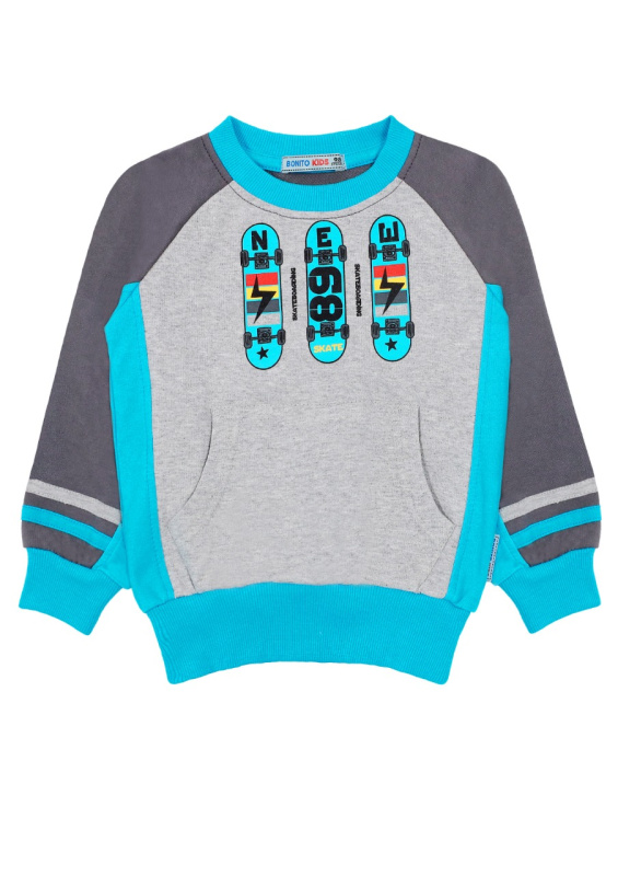картинка КГ Кофта для мальчика 3-7 лет, 100% хл., BONITO KIDS/BK490K/уп5шт./меш.300шт. от BonitoKids