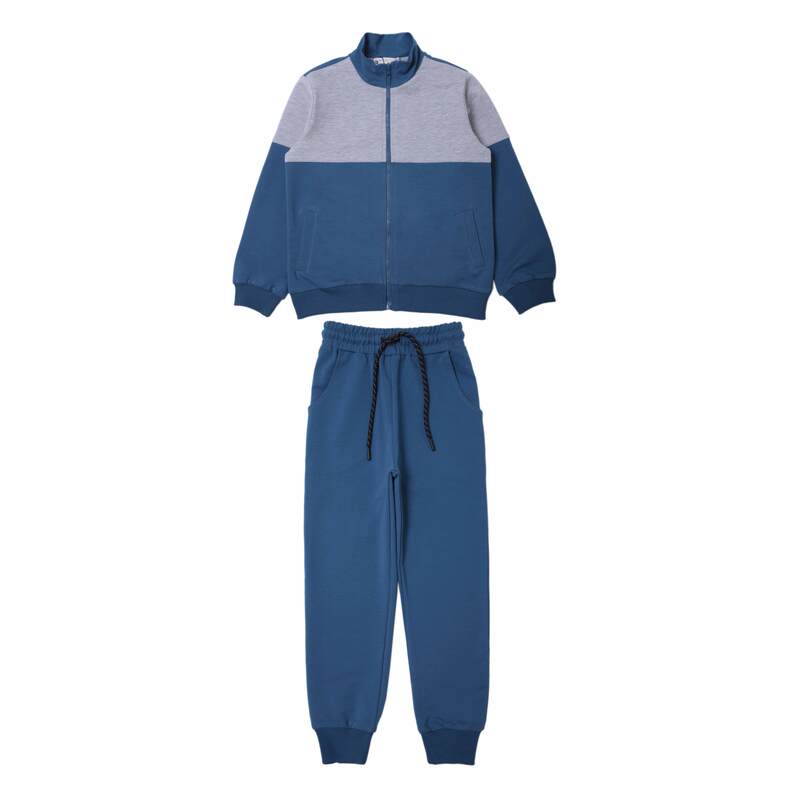 картинка ЧЗ Комплект для мальчика (бомбер и брюки), 8-12 лет, 65% хлопок, 27% полиэстер, 8% эластан, BONITO KIDS/OP1851(01-23)(ЧЗ)/уп.5 шт./меш.100шт. от BonitoKids