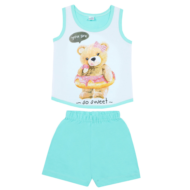 картинка КГ Комплект для девочки (майка и шорты) 1-4 лет 100% хлопок BONITO KIDS/BK1317DKP(02-24)/уп.4 шт./меш.600 шт. от BonitoKids