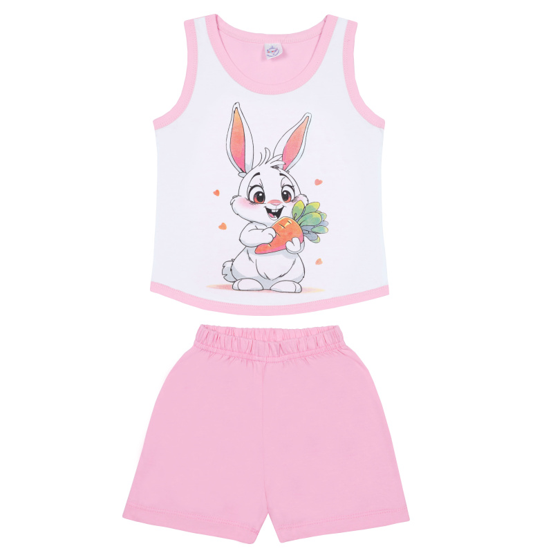 картинка КГ Комплект для девочки (майка и шорты) 1-4 лет 100% хлопок BONITO KIDS/BK1317DKP(02-24)/уп.4 шт./меш.600 шт. от BonitoKids