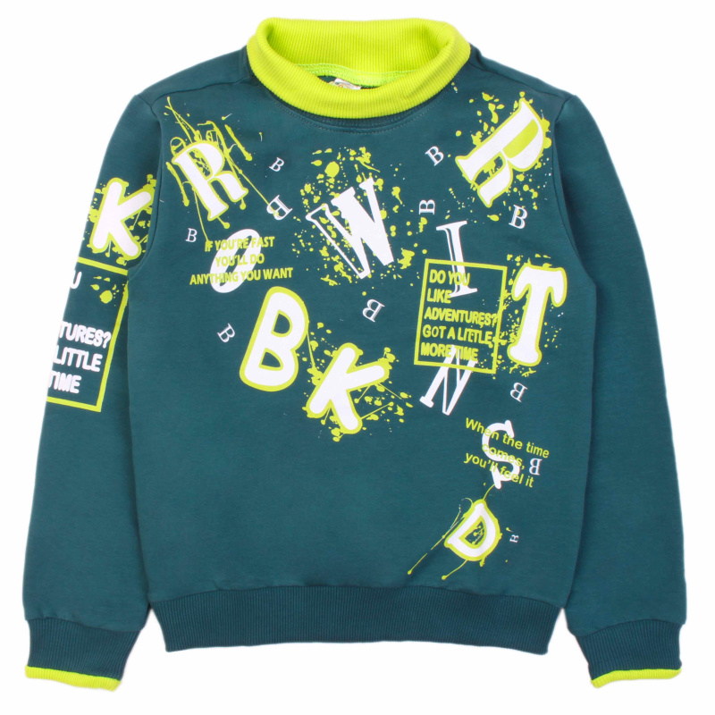 картинка БГ_ЧЗ Толстовка для мальчика 9-12 лет. Футер 2х нитка  BONITO KIDS/OP1743(ЧЗ)/уп.4 шт./меш.204 шт. от BonitoKids