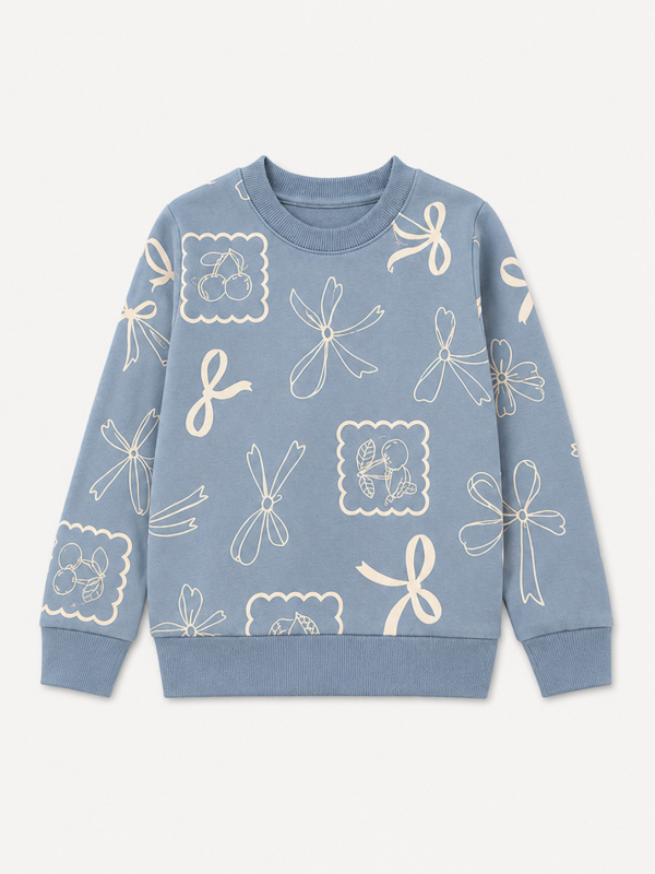 картинка БГ_ЧЗ Толстовка для девочки 3-7 лет 100% хлопок BONITO KIDS/BK1859T(ЧЗ)/уп.5шт./меш.300шт. от BonitoKids