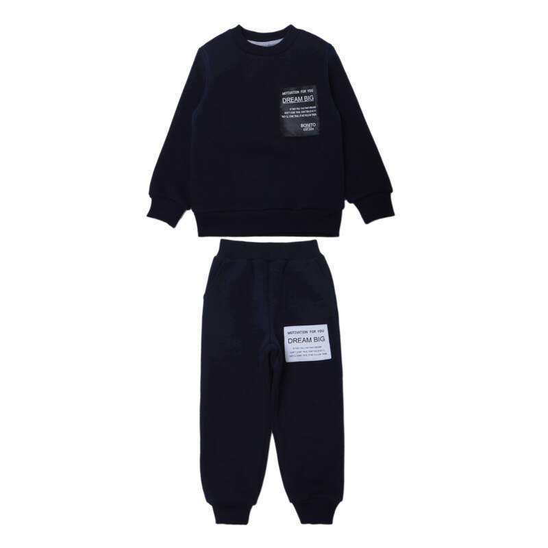 картинка ЧЗ Комплект для мальчика (свитшот и брюки) 74-92 см 80% хлопок, 20% полиэстер BONITO KIDS/OP1909(01-23)(ЧЗ)/уп.4шт./меш.144шт. от BonitoKids