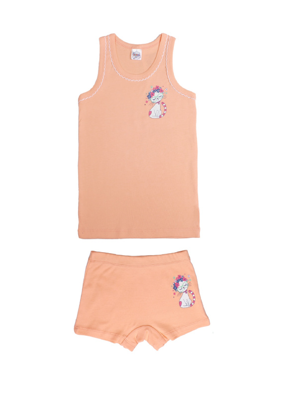 картинка ЧЗ Комплект для девочки (майка, трусы) 7-11 лет BONITO KIDS/BK1469MT(01-22)/уп.5шт./меш.450шт. от BonitoKids