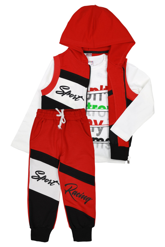 картинка КГ Комплект для мальчика (жилетка,кофта,трико), 3-7 лет, 95% хлопок 5% эластан, BONITO KIDS/OP1086(01-21)/уп.5шт./меш.90шт. от BonitoKids