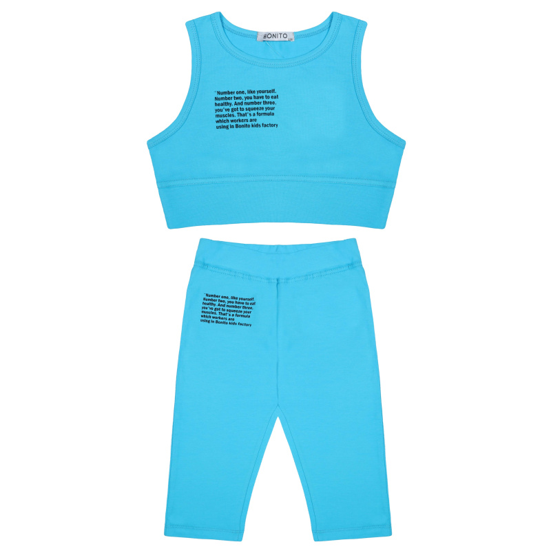 картинка БГ_ЧЗ Комплект для девочки (топ и бриджи) 7-10 лет 92% нейлон, 8% спандекс BONITO KIDS/BK1747KP(ЧЗ)/уп.5 шт./меш.400шт. от BonitoKids