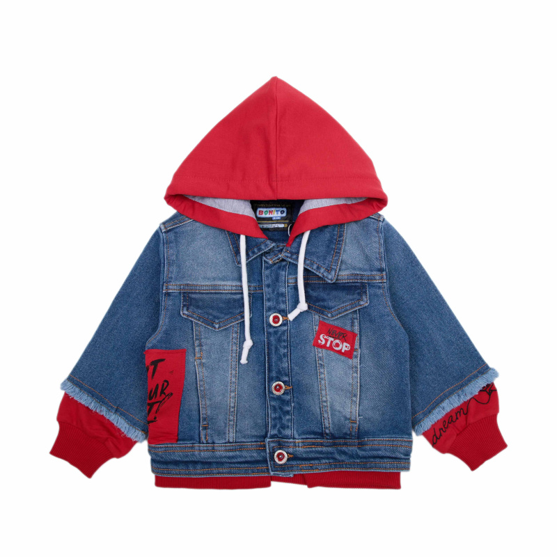 картинка ЧЗ Куртка для детей 3-7 лет 98% хлопок 2% эластан BONITO KIDS/OP1190(ЧЗ)/уп.5шт./меш.90шт. от BonitoKids