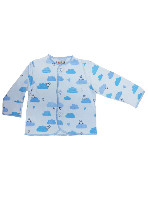 картинка ЧЗ Распашонка для новорожденного 56-62 100% х/б BONITO KIDS/OP465(ЧЗ)/уп.6шт./меш.960шт. от BonitoKids