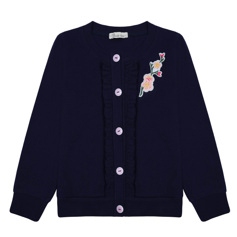 картинка КГ_БГ Кардиган для девочки 7-11 лет, 95% х/б 5%лайкра BONITO KIDS/BK0502K/уп.5шт./меш.235шт. от BonitoKids