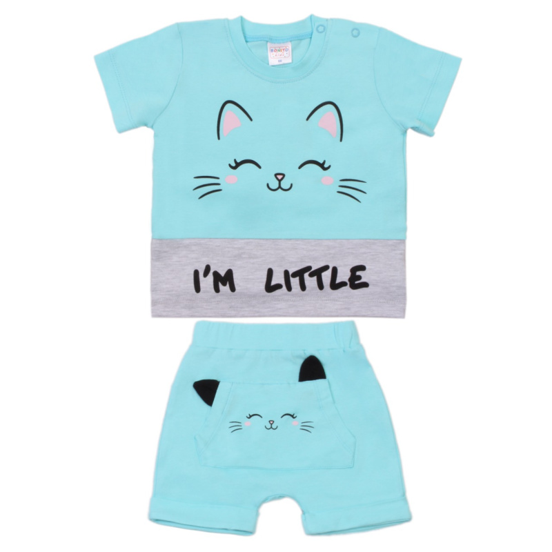 картинка БГ_ЧЗ Комплект для девочки (футболка,шорты) 68-86 рост BONITO KIDS/OP1451(ЧЗ)/уп.4шт./меш 432шт. от BonitoKids