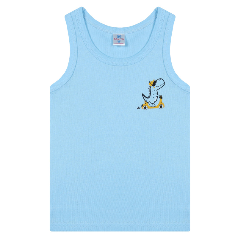 картинка БГ_ЧЗ Майка для мальчика 2-6 лет 100% хлопок BONITO KIDS/BK0535M(ЧЗ)/уп.5шт./меш.900шт. от BonitoKids
