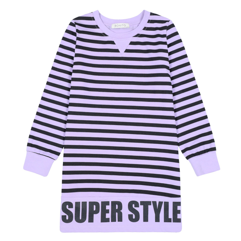 картинка БГ_ЧЗ Платье для девочки 92% х/б 8% лайкра  8-12 лет, BONITO KIDS/BK1708P(ЧЗ)/уп.5шт./меш.325шт. от BonitoKids