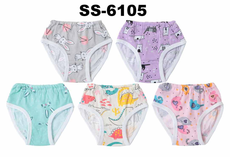 картинка БГ_ЧЗ Трусы для девочки 2-6 лет 100% хлопок BONITO KIDS/SS6105(01-24)/уп.20шт./меш.2500шт. от BonitoKids