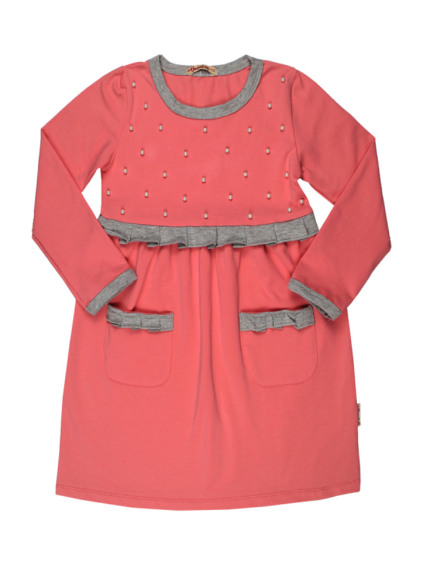 картинка ЧЗ Платье для девочки 5-8 лет 92% хлопок, 8% лайкра BONITO KIDS /уп.4шт./меш.240шт. от BonitoKids