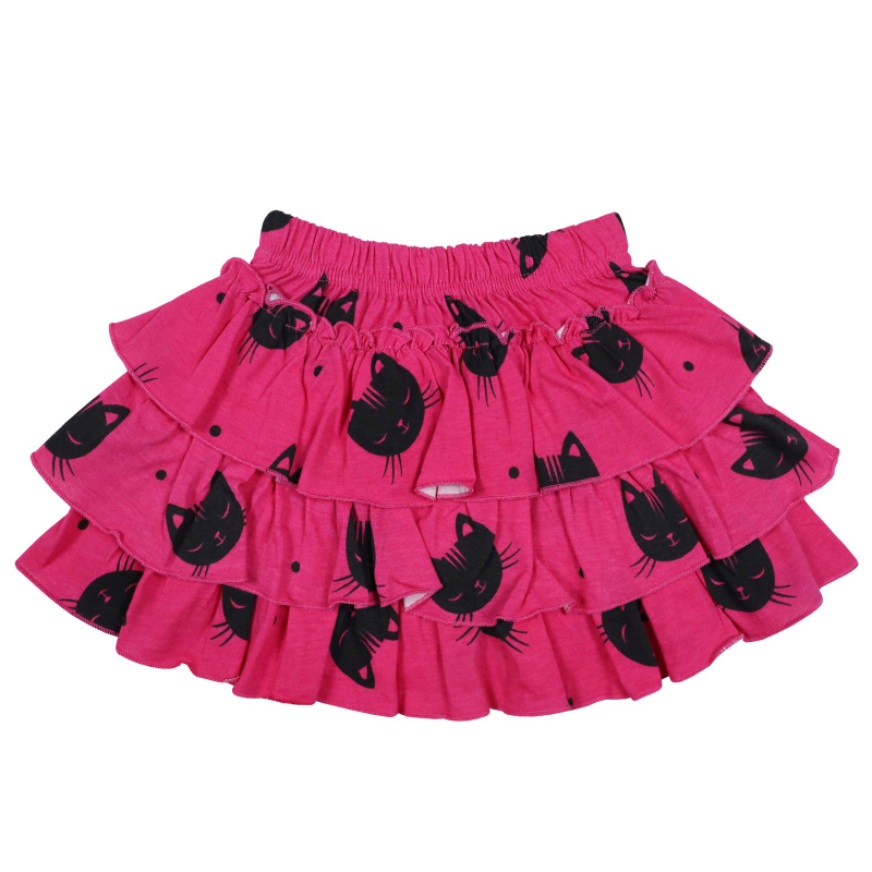картинка БГ_ЧЗ Юбка для девочки 4-8 лет 100% хлопок BONITO KIDS/BK1661YU(ЧЗ)/уп.5шт./меш.500шт. от BonitoKids
