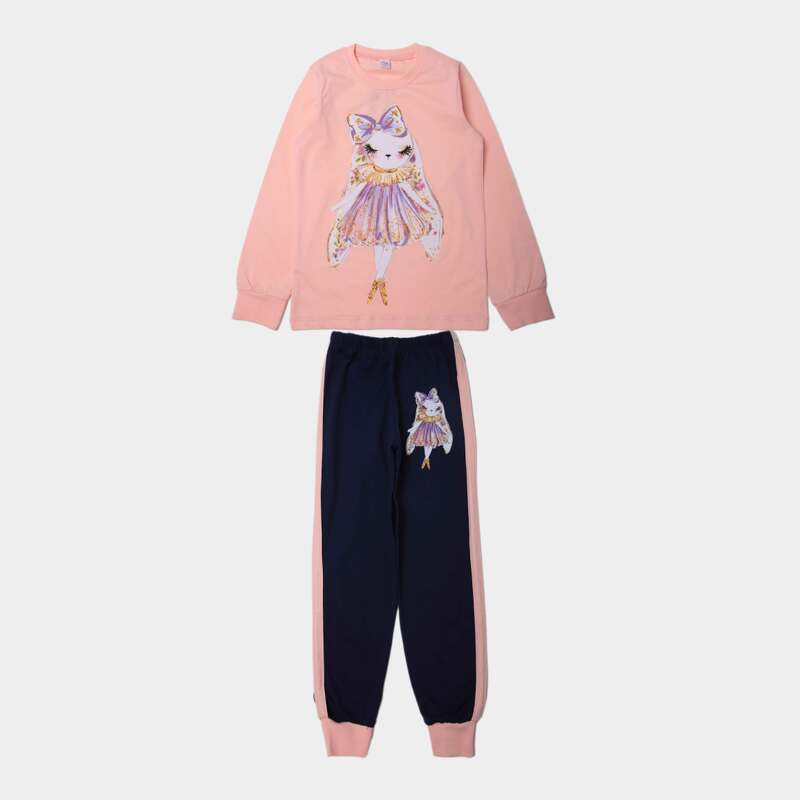 картинка БГ_ЧЗ Пижама для девочки 8-12 лет 100% хлопок BONITO KIDS/SS6011(ЧЗ)/уп.5шт./меш.200шт. от BonitoKids