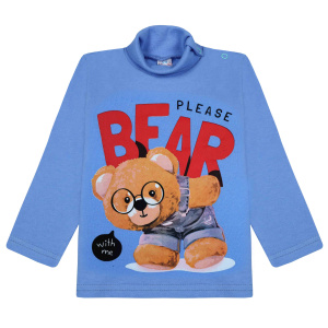 картинка БГ_ЧЗ Водолазка для мальчика 1-4 лет 100% хлопок BONITO KIDS/BK0007M(10-24)(ЧЗ)/уп.4шт./меш.500шт. от BonitoKids