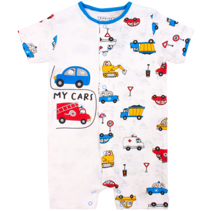 картинка БГ_ЧЗ Боди для мальчика 68-86 100% х/б BONITO KIDS/OP1438(ЧЗ)/уп.4шт./меш.544шт. от BonitoKids