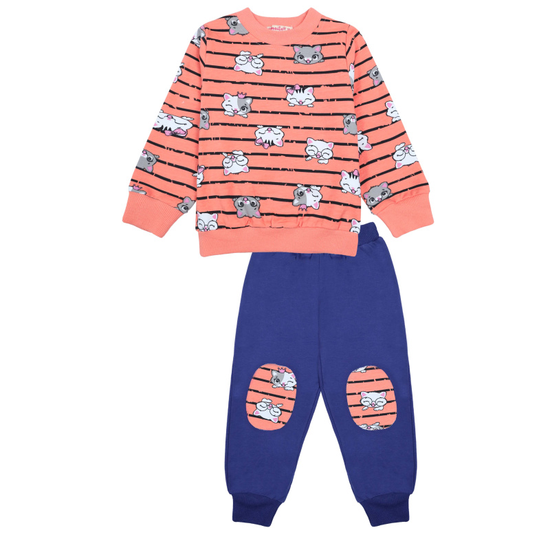 картинка БГ_ЧЗ Комплект для девочки (кофта, брюки)1-4 года, BONITO KIDS/BK1726KP(ЧЗ)/уп.4 шт./меш.240 шт. от BonitoKids