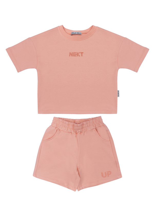 картинка БГ_ЧЗ Комплект для девочки (футболка и шорты) 4-9 лет 95% хлопок, 5% лайкра BONITO KIDS/SS6147(2026)(ЧЗ)/уп.6шт./меш.144шт. от BonitoKids