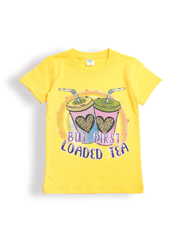 картинка КГ Футболка для девочки 5-8 лет 100% хлопок DIAS KIDS/DK0002D/уп.4шт./меш.800шт. от BonitoKids