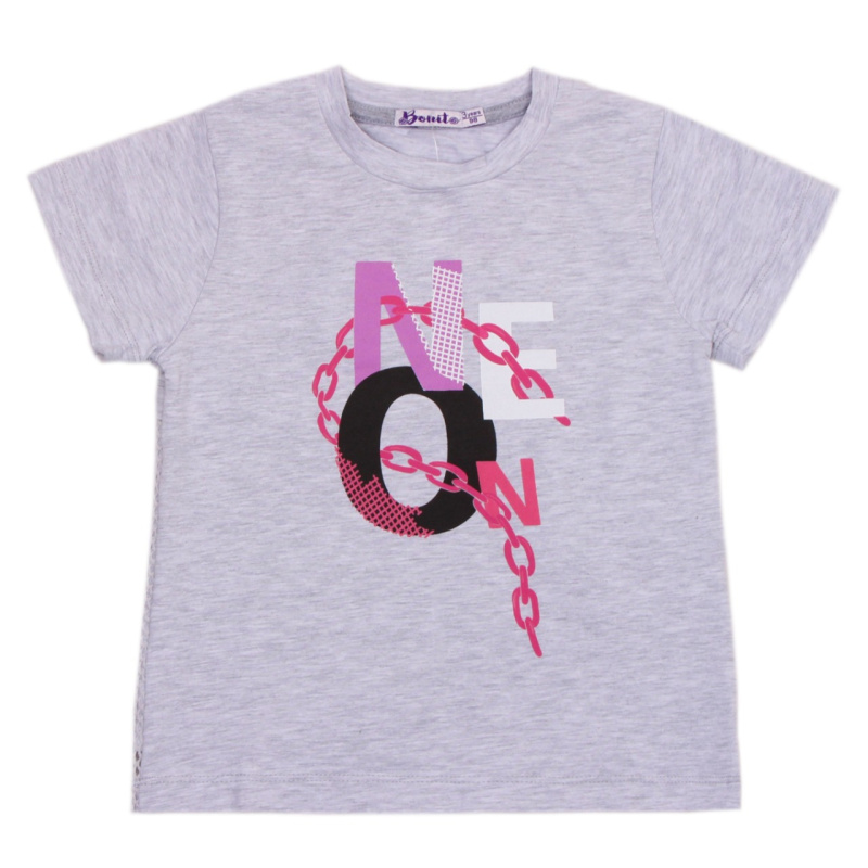 картинка БГ_ЧЗ Футболка для девочки 3-7 лет 95% хлопок, 5% эластан BONITO KIDS/OP1435(ЧЗ)/уп.5шт./меш.450шт. от BonitoKids