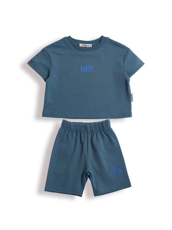 картинка БГ_ЧЗ Комплект для мальчиков (футболка и шорты) 74-92 см 95% хлопок, 5% лайкра BONITO KIDS/SS6149(92ЧЗ)/уп.4шт./меш.336 шт. от BonitoKids