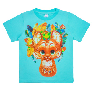 картинка Футболка для девочки 4-8 лет 92% хлопок, 8% лайкра BONITO KIDS/BK6003F/уп.5шт./меш.600шт. от BonitoKids
