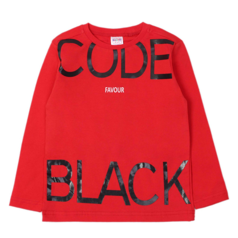 картинка ЧЗ Футболка с длинным рукавом для мальчика 3-7 лет. BONITO KIDS/OP1359(ЧЗ)/уп.5шт./меш.630шт. от BonitoKids