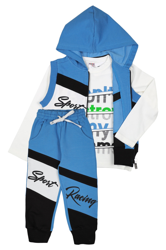 картинка КГ Комплект для мальчика (жилетка,кофта,трико), 3-7 лет, 95% хлопок 5% эластан, BONITO KIDS/OP1086(01-21)/уп.5шт./меш.90шт. от BonitoKids