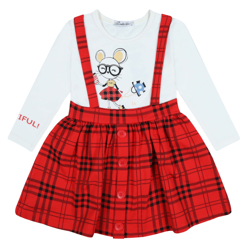 картинка БГ_ЧЗ Платье для девочки 2-6 лет 92% хлопок, 8% лайкра BONITO KIDS/BK1410P(ЧЗ)/уп.5шт./меш.250шт. от BonitoKids