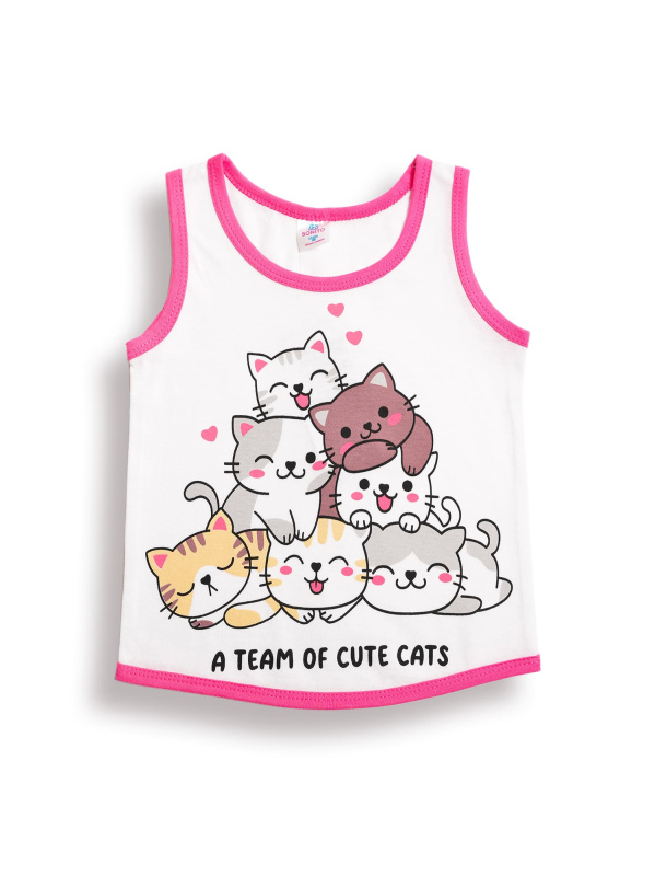 картинка БГ_ЧЗ Майка для девочки 1,5-4 лет 100% хлопок BONITO KIDS/BK0029D(11-24)/уп.4шт./меш.1000шт. от BonitoKids