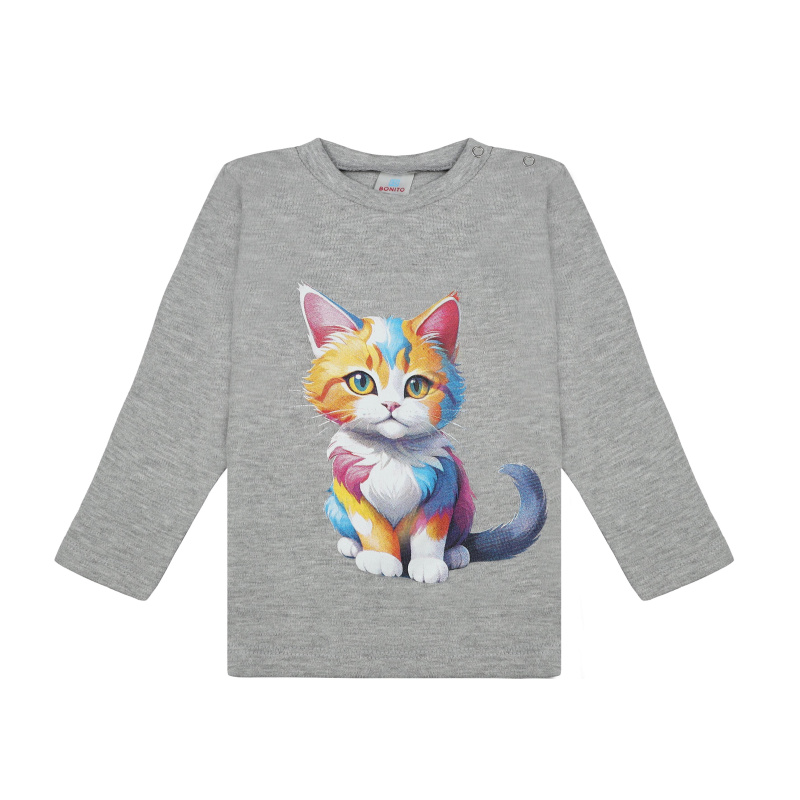 картинка БГ_ЧЗ Лонгслив для девочки 2-5 лет 100% хлопок BONITO KIDS/BK0008D(08-24)/уп.4шт./меш.500шт. от BonitoKids