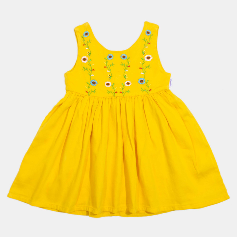 картинка ЧЗ Платье для девочки 3-7 лет 100% хлопок BONITO KIDS/OP1675(ЧЗ)/уп.5шт./меш330.шт. от BonitoKids