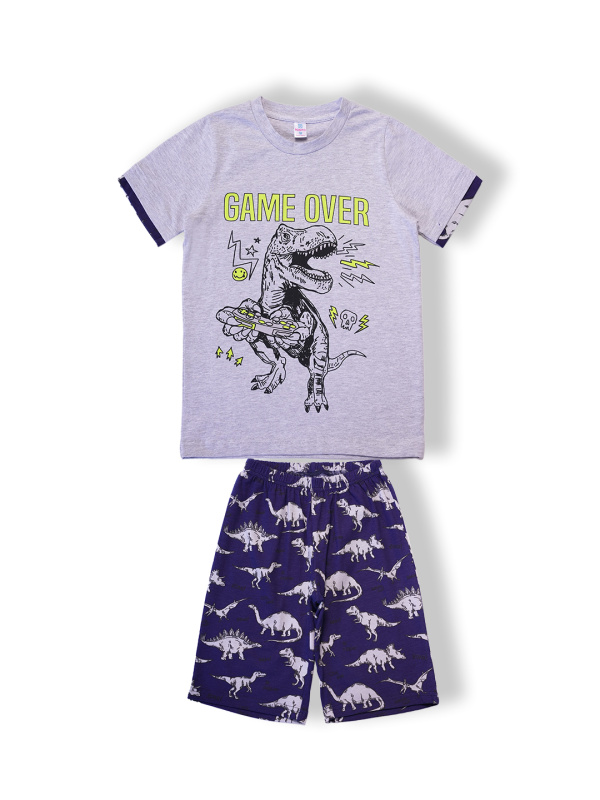 картинка БГ_ЧЗ Пижама для мальчиков 8-12 лет 92% хлопок 8% лайкра BONITO KIDS/SS6100(06-24)(ЧЗ)/уп.5шт/меш300шт. от BonitoKids