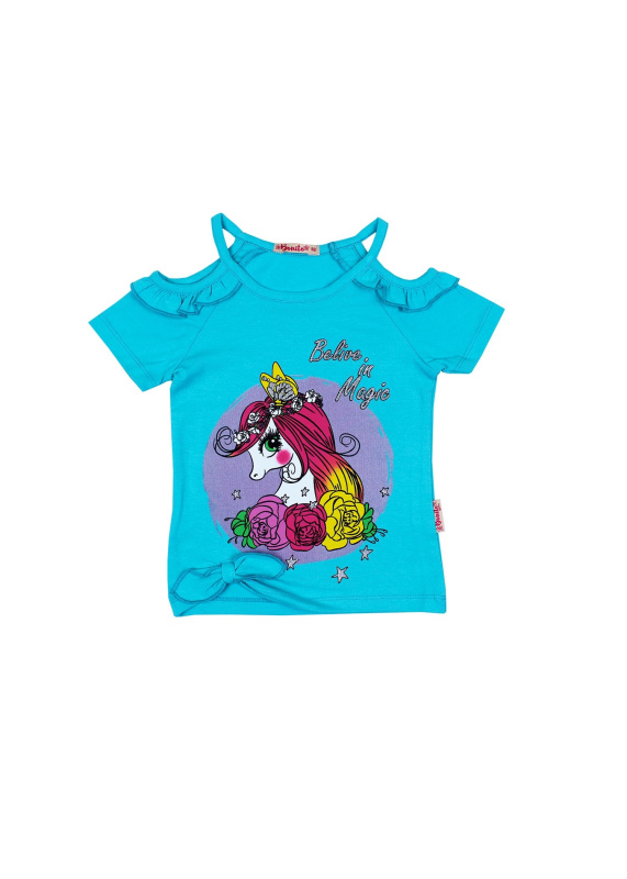 картинка Футболка для девочки 3-7 лет 100% хлопок BONITO KIDS/BK1197K/уп.5шт./меш.700шт. от BonitoKids